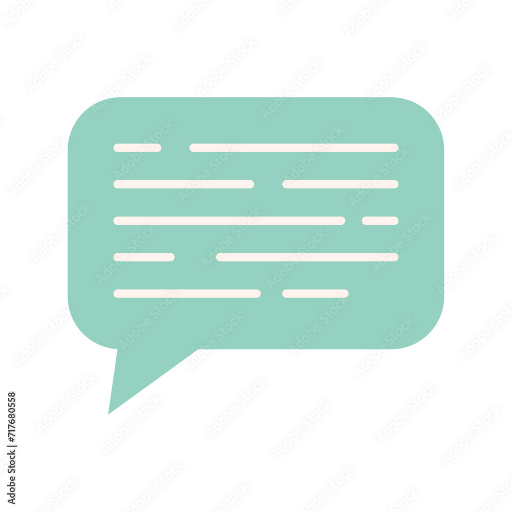 vector flat speech bubble on white background vector flat speech bubble on white background