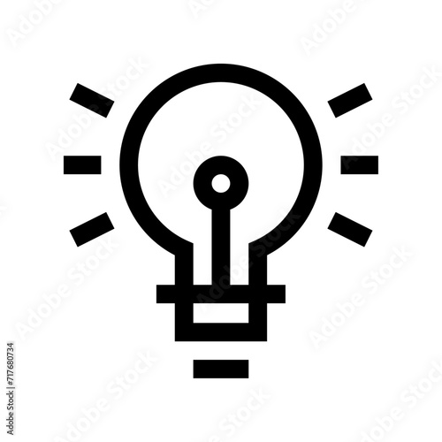 vector illustration of light bulb icon