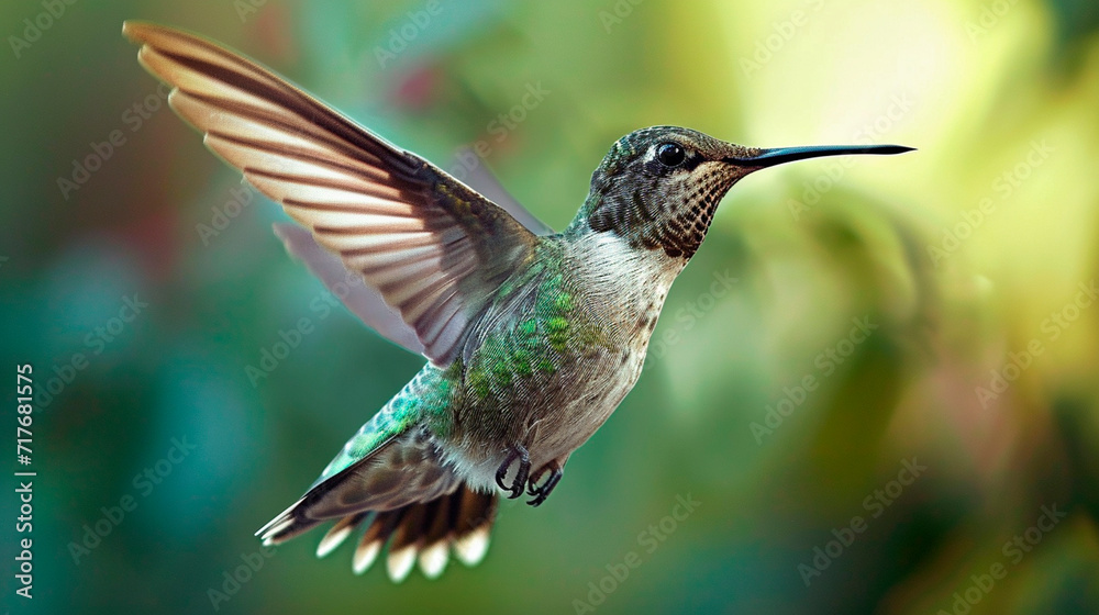 Fototapeta premium hummingbird bird in nature. Selective focus.