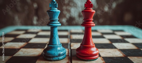 Political king chess battle. President democracy choice. Generative AI technology.