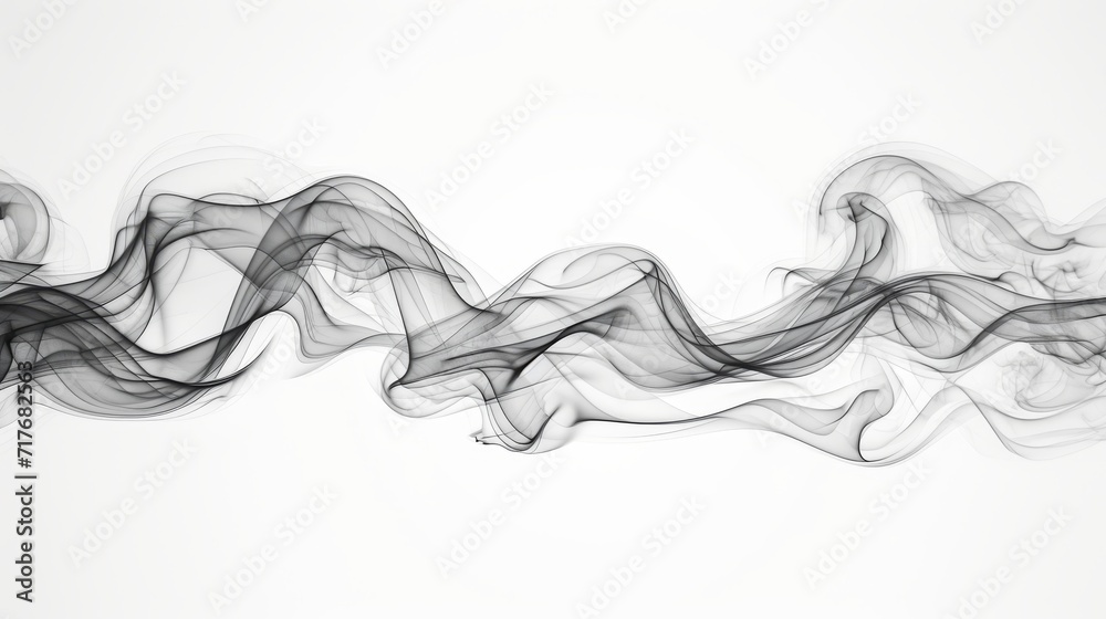 Monochromatic smoke patterns on a white background Monochromatic smoke patterns on a white background