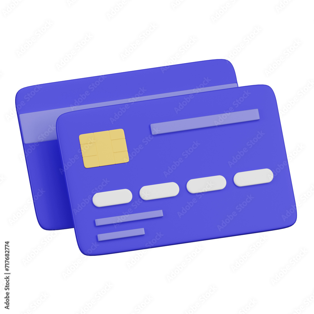 3D Credit Cards Icon 3D Credit Cards Icon