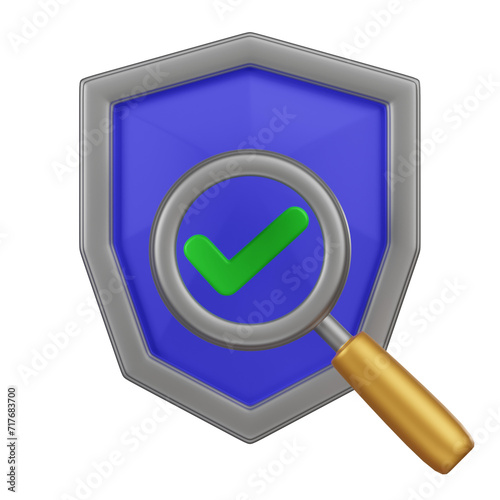 Quality Assurance Magnified 3D Icon