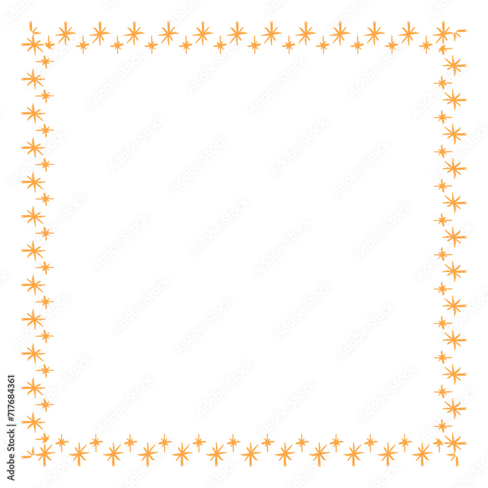 Vector border frame with star on white background Vector border frame with star on white background