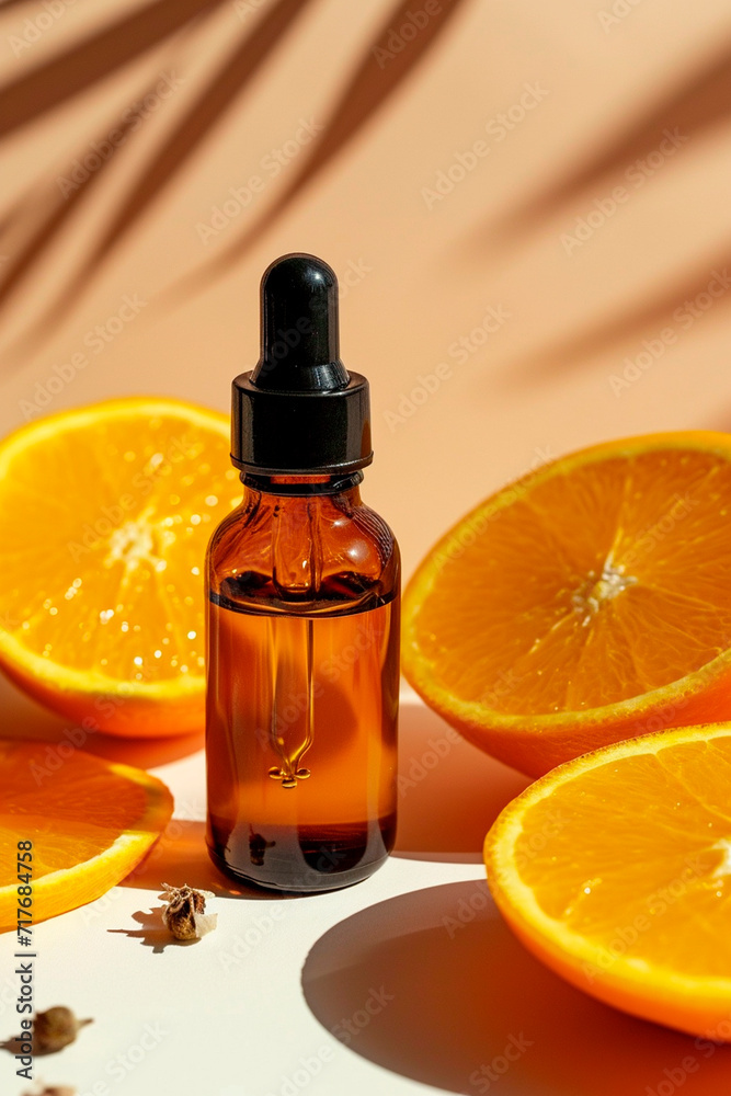 cosmetics with vitamin c. Selective focus. cosmetics with vitamin c. Selective focus.