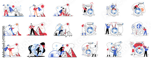 Climate warming vector illustration. The ecological dance is interrupted by dissonant chords climate change and environmental damage Carbon dioxide emissions, like whispers in wind, carry tales