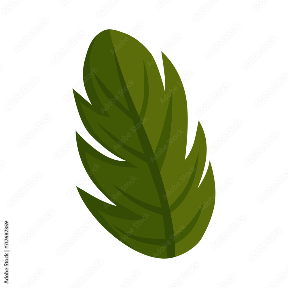 vector exotic leaf plant jungle isolated icon vector exotic leaf plant jungle isolated icon