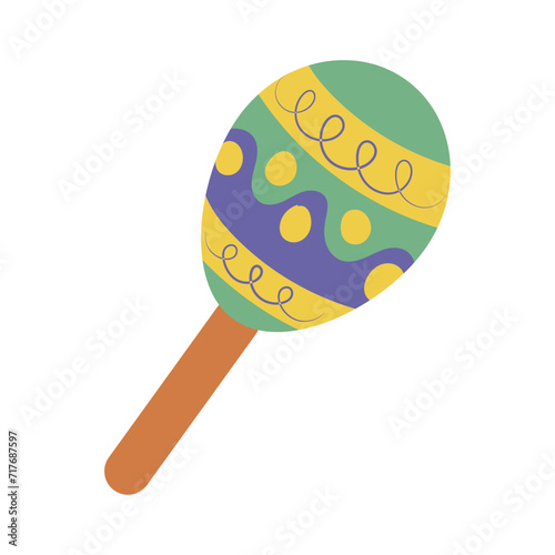 Vector maracas music hand drawn illustration