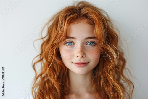 Redheaded Beauty: A Catchy Monthly Event Title Generative AI photo