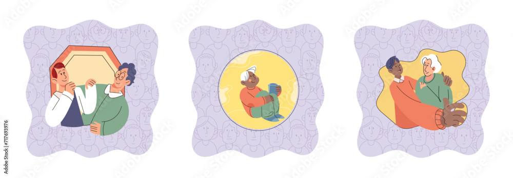 Personal zone vector illustration. Recognizing and embracing our differences foster inclusivity Independence allows us to express our true selves Uniqueness is what sets us apart from others