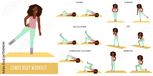 Healthy woman doing lower body workout