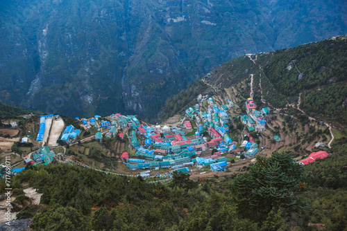 Namche Bazar Village. Nepal, Sagarmatha National Park photo