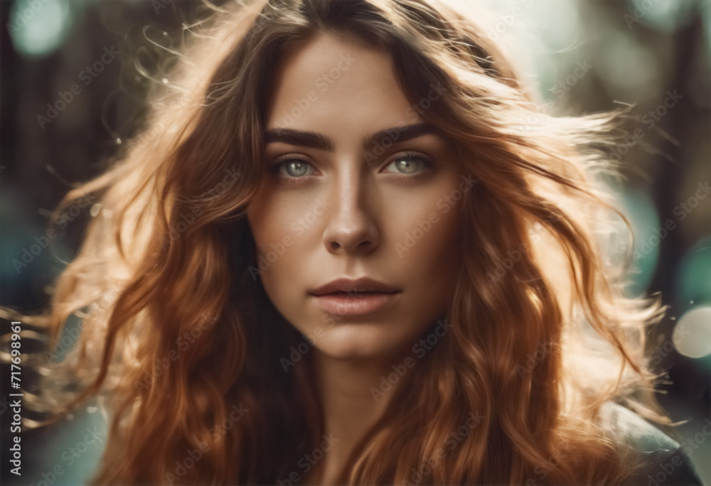 Fascino Naturale- Donna con Capelli Magnifici in uno Scatto Affascinante Fascino Naturale- Donna con Capelli Magnifici in uno Scatto Affascinante