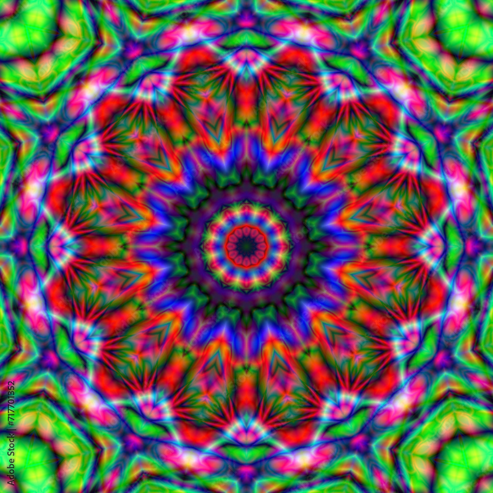 abstract pattern kaleidoscope Illustration with a kaleidoscope. psychedelic background.