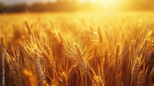 A field of golden wheat bathed in sunlight, warm, rustic, golden, expansive, sunlit. Point-and-shoot, wide-angle lens, afternoon, rustic, 
