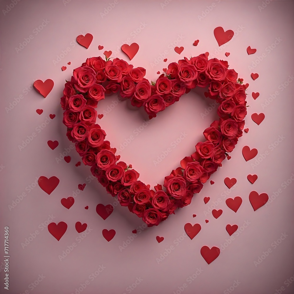 valentine background with roses and hearts valentine background with roses and hearts