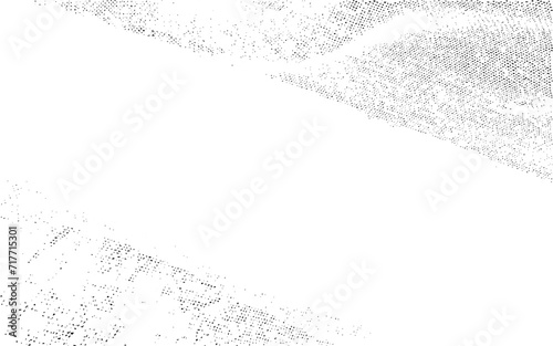 Abstract vector noise. Small particles of debris and dust. Distressed uneven background. Grunge texture overlay with fine grains isolated on white background. Vector illustration.