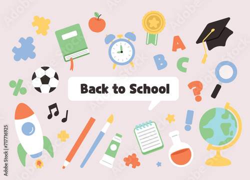 education template and variety stationery clipart