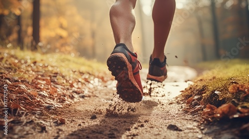 Outdoor trail running captured in stock photography , Outdoor trail running, stock photography, fitness