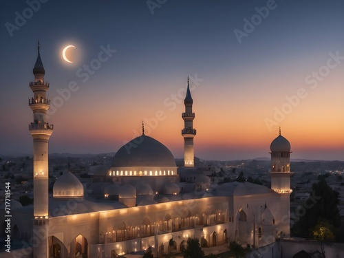 Eid Mubarak: New Moon Over the Mosque
