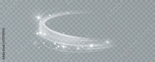 Texture of cold winter wind. Holiday vector snowstorm. Christmas cold snowstorm effect.Light effect.Magic spiral with sparkles.White light effect.Glitter particles with lines.Swirl effect.