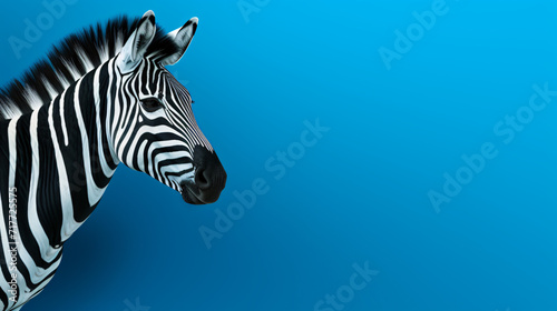 Abstract 3D background with a zebra
