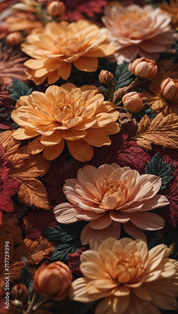 A Beautiful abstract floral in earthy tones.