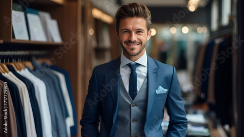 Person in a suit, happy shop owner in stock photography , Person in a suit, happy shop owner, stock photography