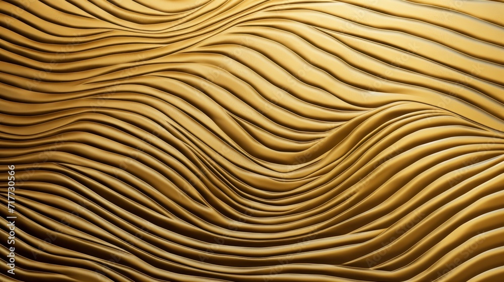 Close Up of Golden Wave Pattern on Wall, Detailed and Intricate Design. Luxury trendy background. Banner. Close Up of Golden Wave Pattern on Wall, Detailed and Intricate Design. Luxury trendy background. Banner.
