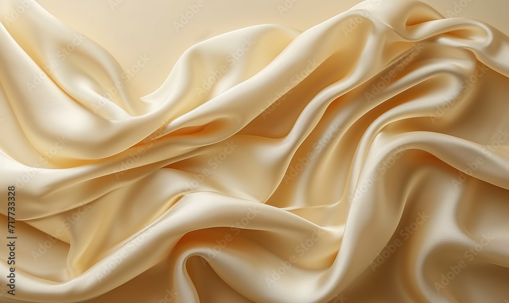 Light wavy background, beige fabric close-up. Light wavy background, beige fabric close-up.