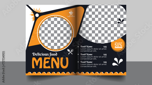Restaurant Food menu and cover template design 
