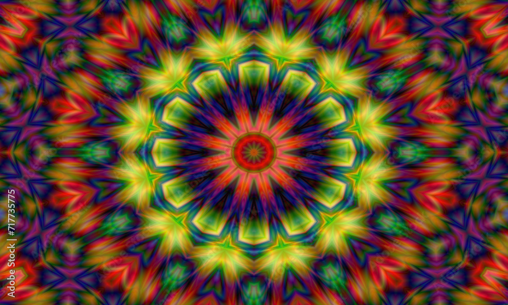 abstract pattern kaleidoscope Illustration with a kaleidoscope. psychedelic background.