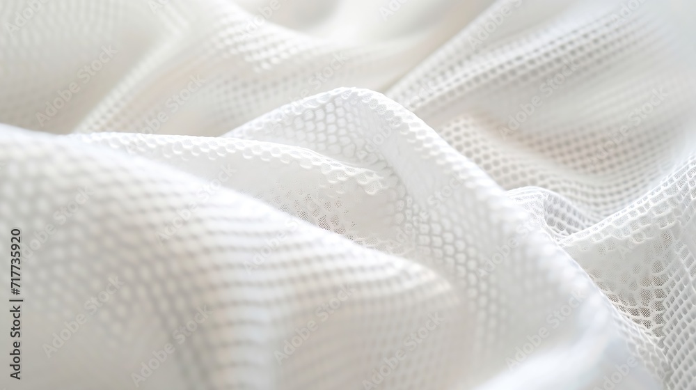 Generative AI : White football jersey clothing fabric texture sports wear background, close up Generative AI : White football jersey clothing fabric texture sports wear background, close up