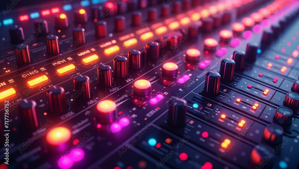 close up of a audio mixing console close up of a audio mixing console