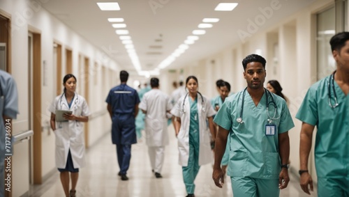 Doctors corridor in hospital