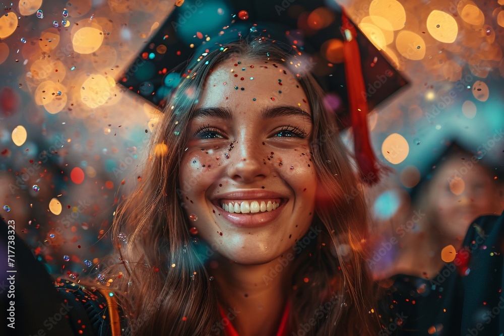 Graduation Glow: A Celebration of Degrees and Confetti Generative AI Graduation Glow: A Celebration of Degrees and Confetti Generative AI