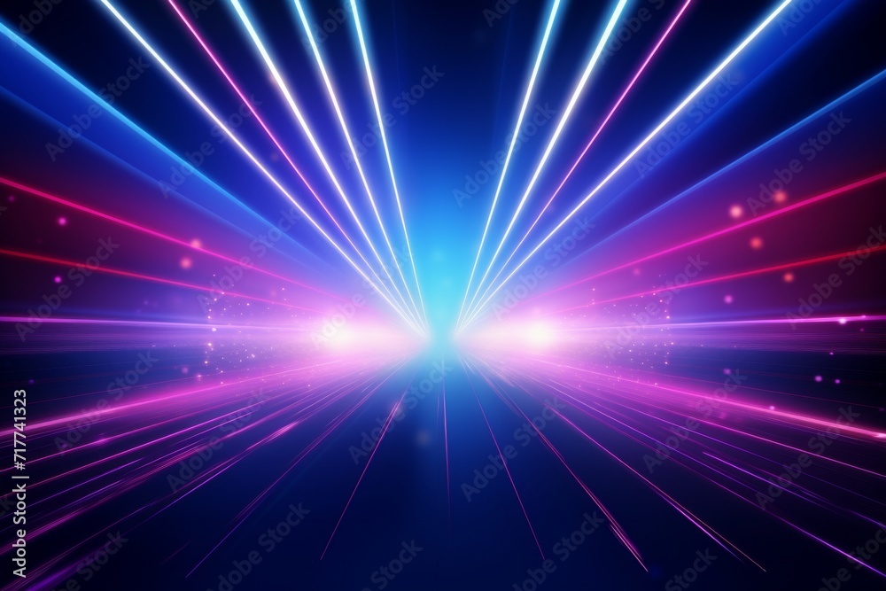 Neon light rays and glowing lines abstract background Neon light rays and glowing lines abstract background