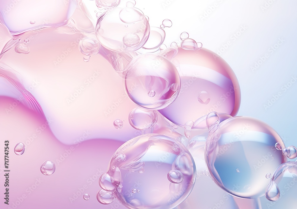 Water with wavy and shiny purple bubbles. generative AI Water with wavy and shiny purple bubbles. generative AI