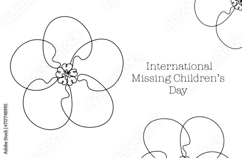 Forget-me-not. Flower. Symbol. One line