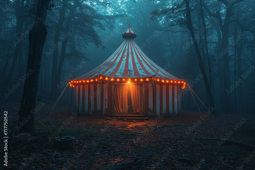 Fall Circus Tent Generative AI