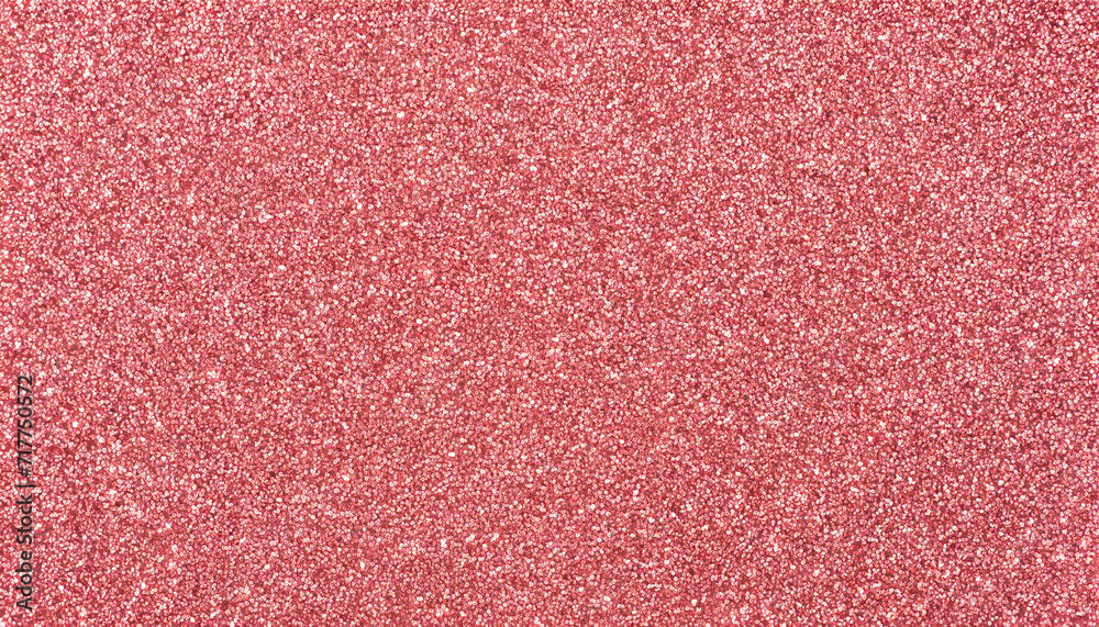 Fototapeta premium Rose gold pink red glitter background sparkling shiny wrapping paper texture for Christmas holiday seasonal wallpaper decoration, Valentines greeting and wedding invitation card design element