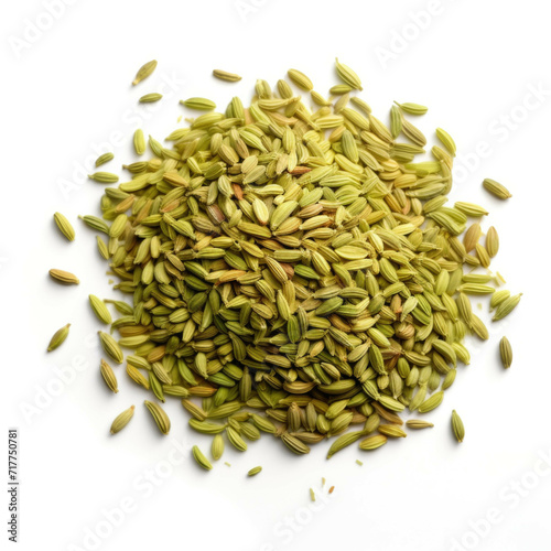 Fennel Seeds isolated on white background