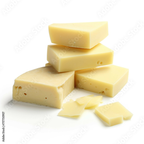 Havarti Cheese isolated on white background