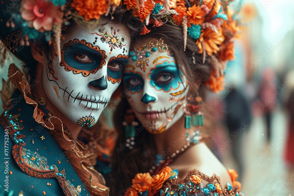 Calavera Couple Generative AI Calavera Couple Generative AI