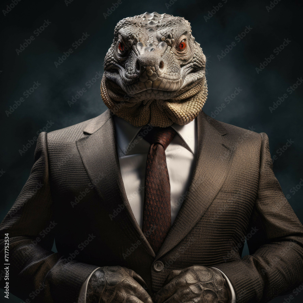 Komodo Dragon in a suit Komodo Dragon in a suit