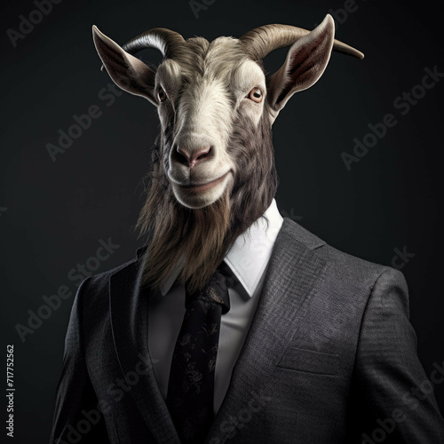 Goat in a suit