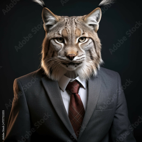 Lynx in a suit