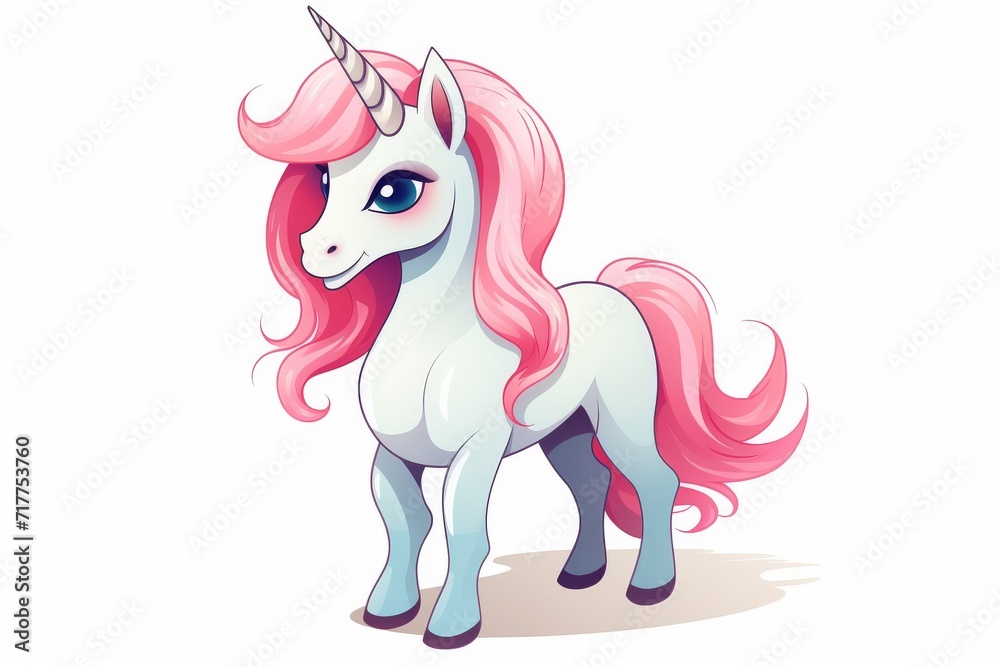3d cute unicorn icon vector illustration on white background 3d cute unicorn icon vector illustration on white background