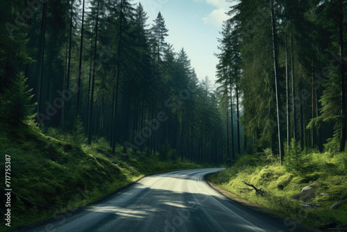 road in forest