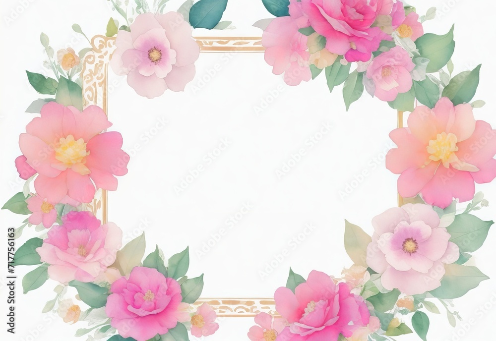 Beautiful floral frame background with flower Beautiful floral frame background with flower